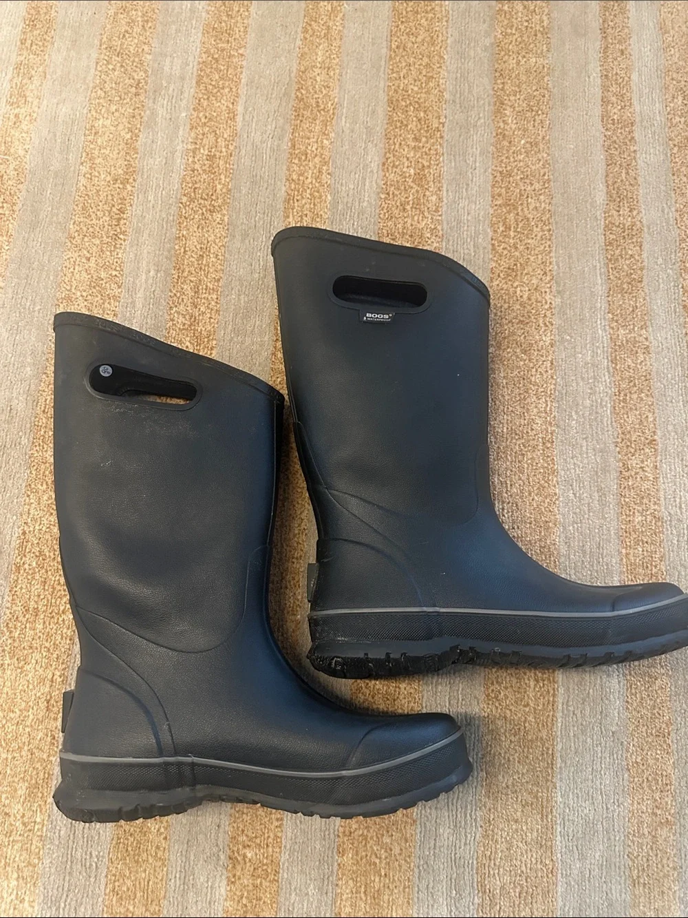 Classic Black Waterproof Rubber Rain Boots